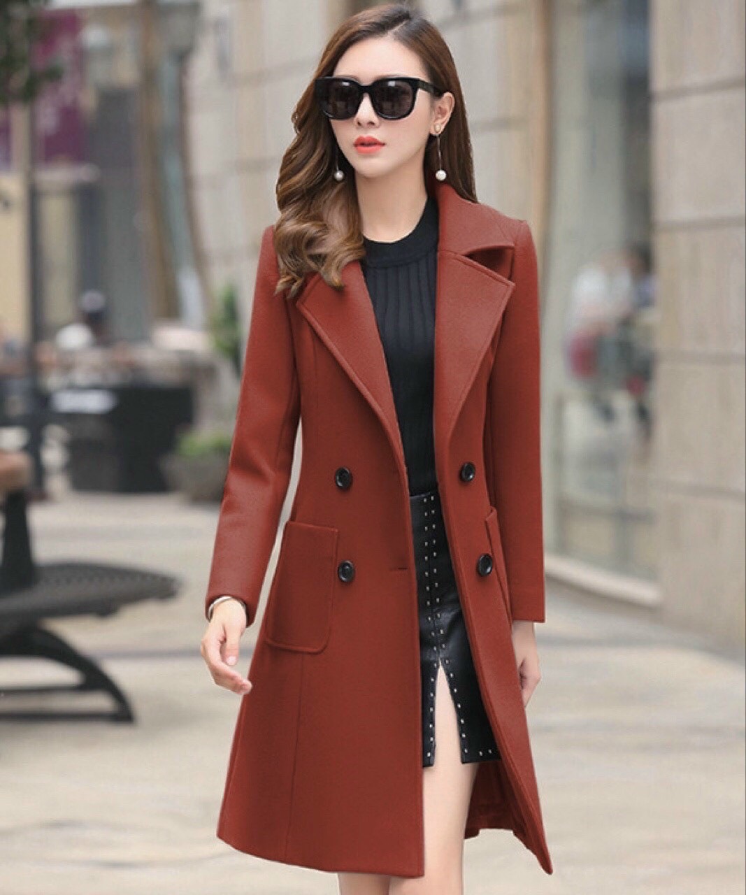 Áo Khoác Dạ Cổ Vest 4 Nút - AOKHOAC63